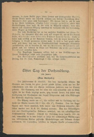Elfter Tag der Verhandlung