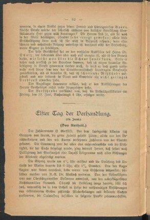 Elfter Tag der Verhandlung