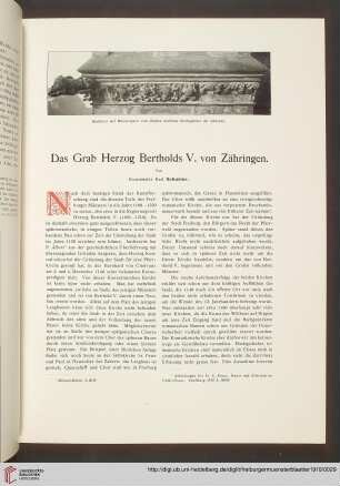 Das Grab Herzog Bertholds V. von Zähringen