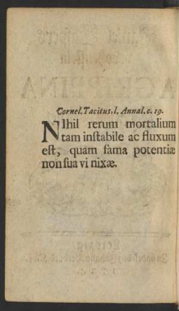 Cornel. Tacitus, l. Annal. c. 19.
