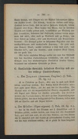 C. Auslaendische Gewaechse, besonders Gewuerze und [...]