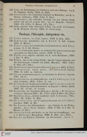 Theologie, Philosophie, Jurisprudenz etc. (Nr. 127 - 220)