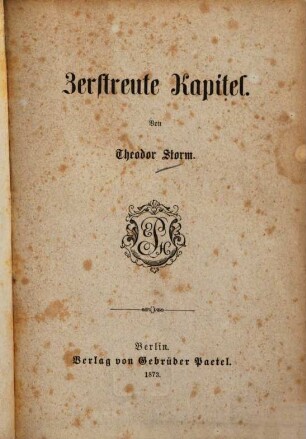 Zerstreute Kapitel