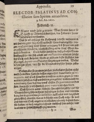 59-77, Elector Palatinus ad Consiliarios [...] 3. Jul. An. 1600. - Michael Loefensius ad eosdem. 24. Aug. An. 1600.