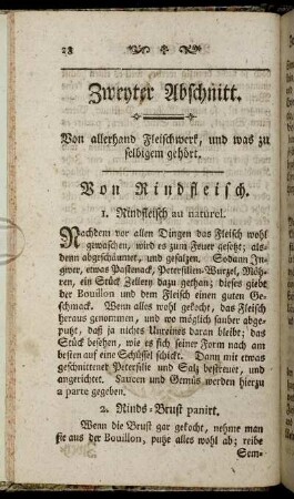 Von Rindfleisch. - Allerhand Kalbfleisch zu kochen.
