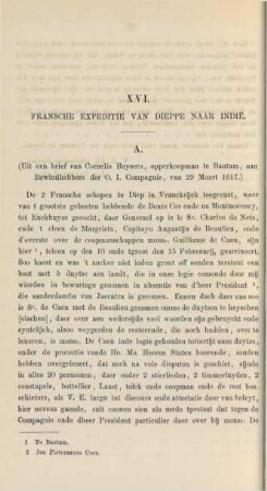 A. (Uit een brief van Cornelis Buysero, opperkoopman te Bantam, aan Bewindhebbers der O. I. Compagnie, van 29 Maart 1617)