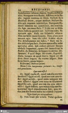 Cur non visis?