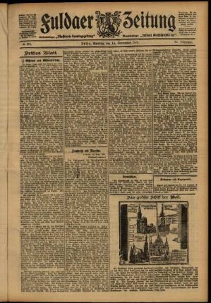 Dritte Ausgabe vom Samstag, den 14. September 1907.