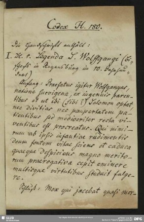 Handschriftenbeschreibung von Carl Adolf Herschel auf eingelegtem Doppelblatt