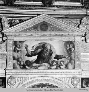 Altar der heiligen Katharina : Bilder im Altarauszug : Gottvater, von Putten umgeben