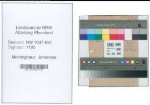 Entnazifizierung Johannes Meininghaus , geb. 05.05.1895 (Verwaltungsangestellter)