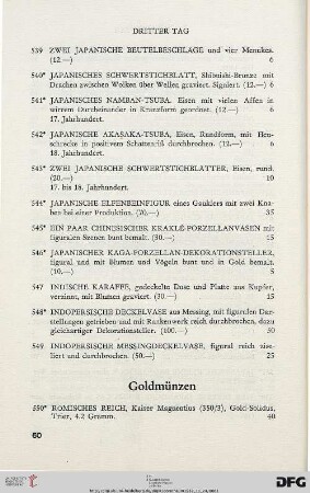 Goldmünzen (Nr. 550-600)