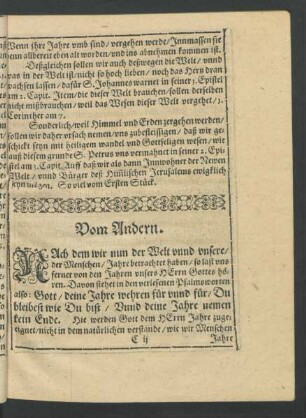 Vom Andern. [Von Gottes Jahren...]