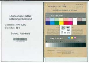 Entnazifizierung Reinhold Scholz , geb. 12.07.1897 (Beamter)
