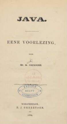Java : eene voorlezing