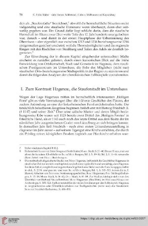 I. Zum Kontrast: Hagenau, die Stauferstadt im Unterelsass