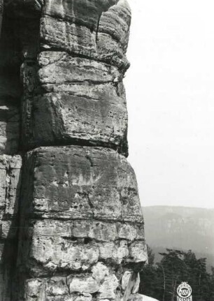 Sächsische Schweiz, Schrammsteine. Falkenstein. Seilschaft in der Kotzwand (VIIa)