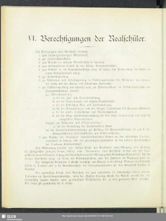 VI. Berechtigungen der Realschüler