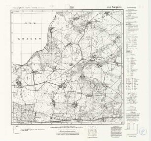 1643 Niepars, Topographische Karte 1:25000 (4cm - Karte)