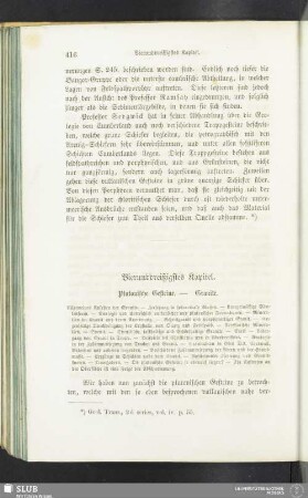 Vierunddreißigstes Kapitel. Plutonische Gesteine - Granite