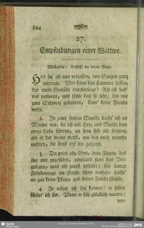 27. Empfindungen einer Wittwe