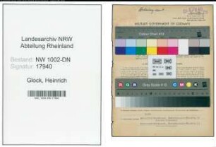 Entnazifizierung Heinrich Glock, geb. 08.09.1900 (Direktor)