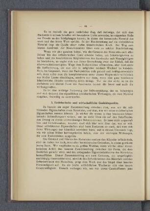 3. Erzieherische und wirtschaftliche Gesichtspunkte.