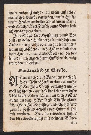 Ein Bettlied zu Christo.
