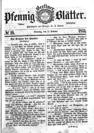 No. 19, Dienstag,den 11. Februar