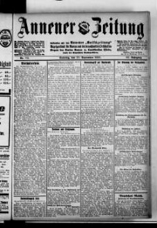 Annener Zeitung : verbunden mit der Annener Volkszeitung : Anzeigenblatt für Witten-Annen und die Stadtteile Rüdinghausen, Stockum und Düren