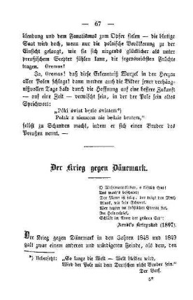 Der Krieg gegen Dänemark