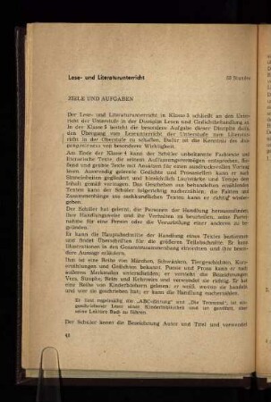 Lese- und Literaturunterricht