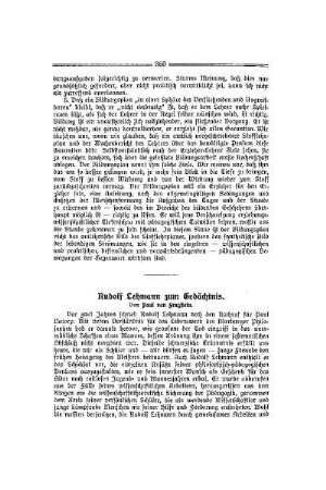 Rudolf Lehmann zum Gedächtnis