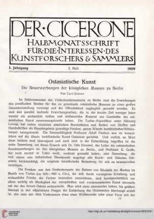 1: Ostasiatische Kunst : die Neuerwerbungen der königlichen Museen zu Berlin