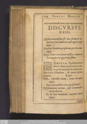 Discursus XXIII.