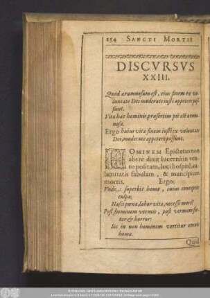 Discursus XXIII.