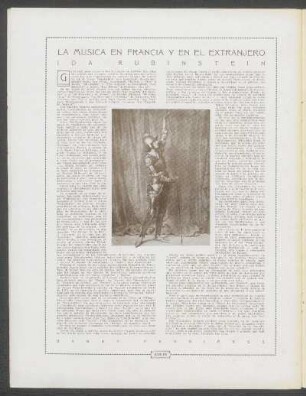 La música en Francia y en el extranjero - Ida Rubinstein