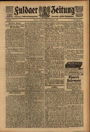 Zweite Ausgabe vom Samstag, den 05. Dezember 1908.
