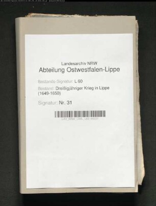 Militärsachen der erbherrlichen Linie Lippe-Brake