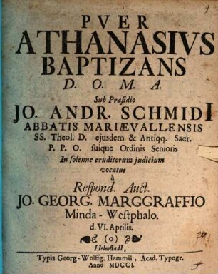 Puer Athanasius baptizans
