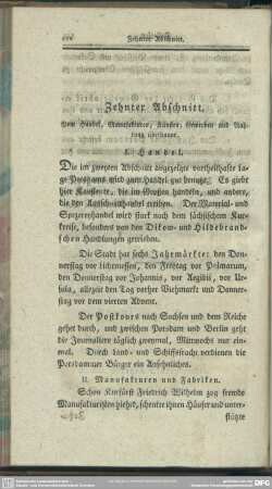 Zehnter Abschnitt. Vom Handel, Manufakturen, künsten, Gewerben und Nahrung überhaupt