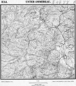 834 Unter-Ammergau [Topographische Karte von Bayern 1:25.000 (Positionsblätter)]