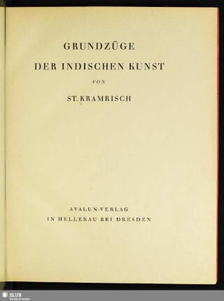 Grundzüge der indischen Kunst