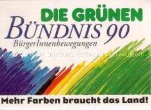 Werbe-Aufkleber von Bündnis 90/Die Grünen