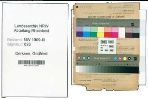 Entnazifizierung Gottfried Derksen , geb. 23.04.1899 (Landwirt)