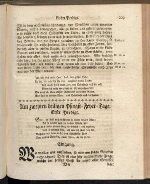 Am zweyten heiligen Pfingst-Feyer-Tage. Erste Predigt.
