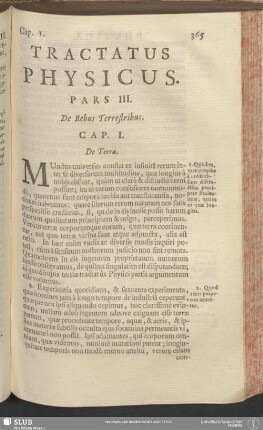 Pars III. De Rebus Terrestribus