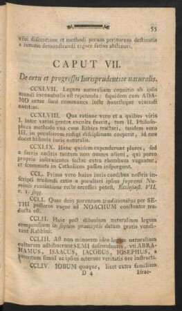 Caput VII. De ortu et progressu Iurisprudentiae naturalis.