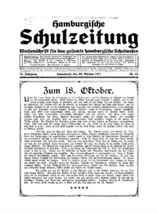 Zum 18. Oktober
