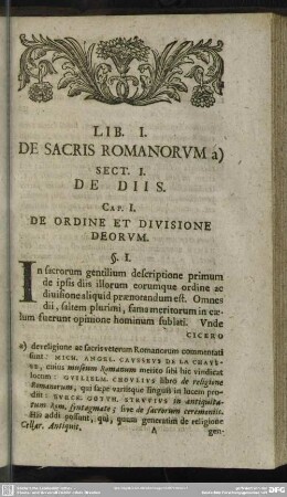 Lib. I. De Sacris Romanorum